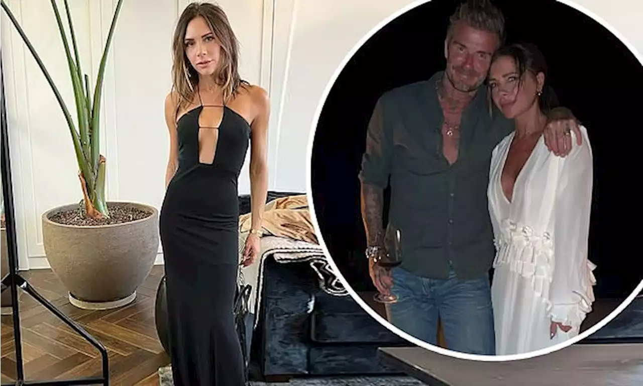 David Beckham pokes fun at wife Victoria's FEET in glam snap