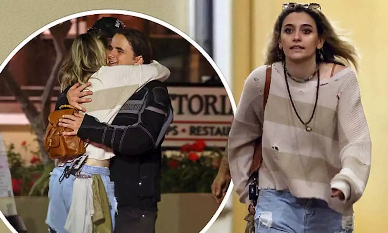 Paris Jackson and her older brother Prince Jackson hug