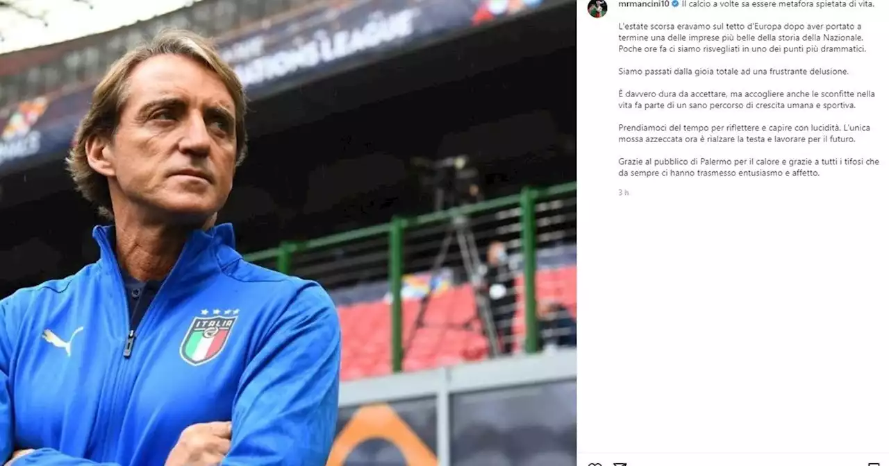 El posteo de Roberto Mancini después de la eliminación de Italia