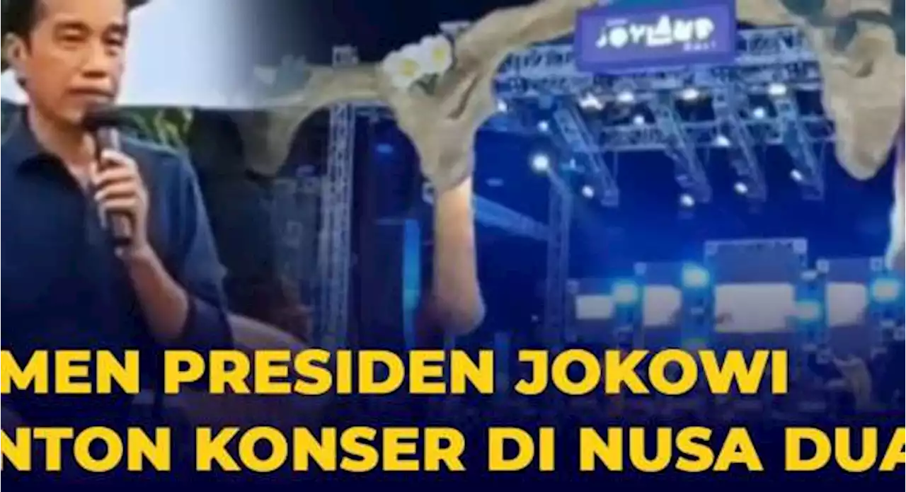 Momen Presiden Jokowi Ikut Menonton Konser Musik di Nusa Dua Bali