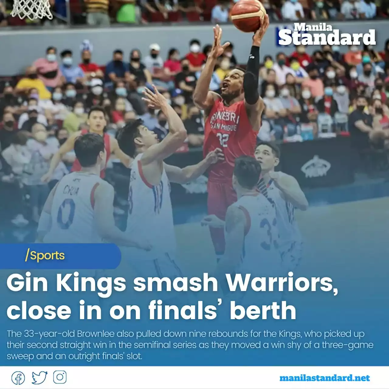 Gin Kings smash Warriors, close in on finals’ berth