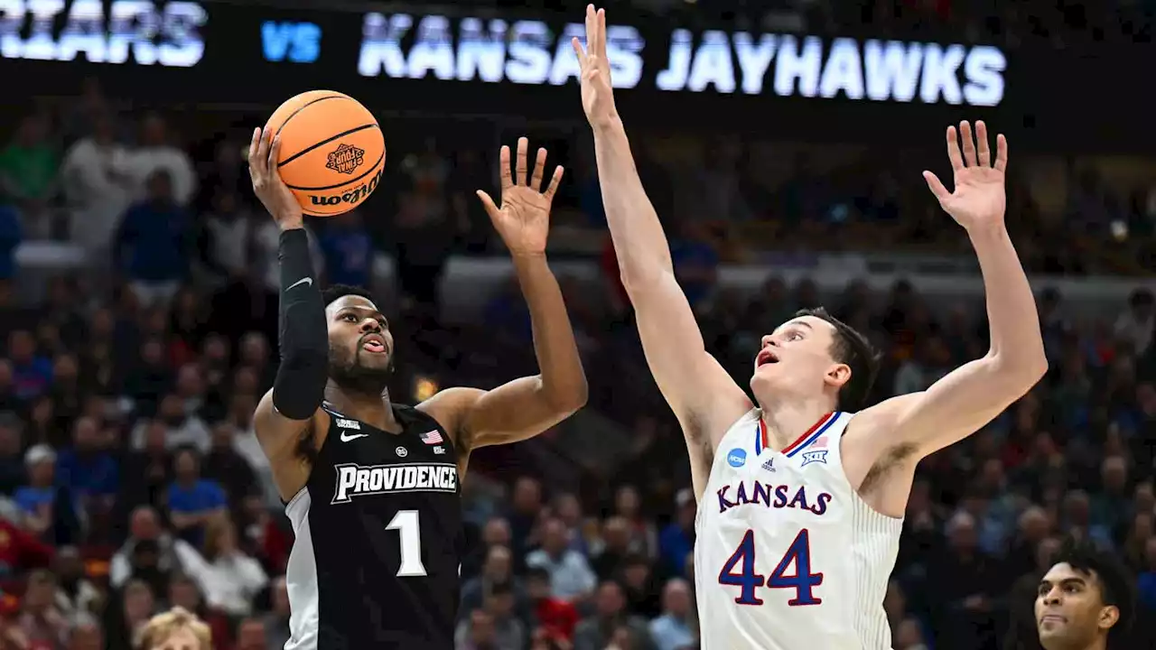 No. 1 Kansas Holds On to Beat No. 4 Providence 66-61, Advances to Elite Eight