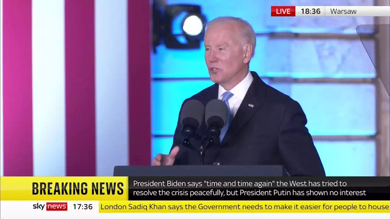 Ukraine news live: Biden warns Putin not to move on 'single inch' of NATO territory - as blasts heard on outskirts of Lviv