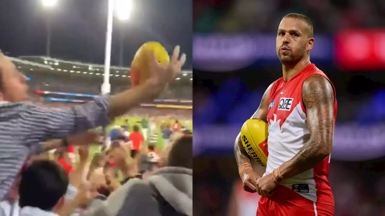 Swans ask footy fan to return ball kicked by Buddy Franklin