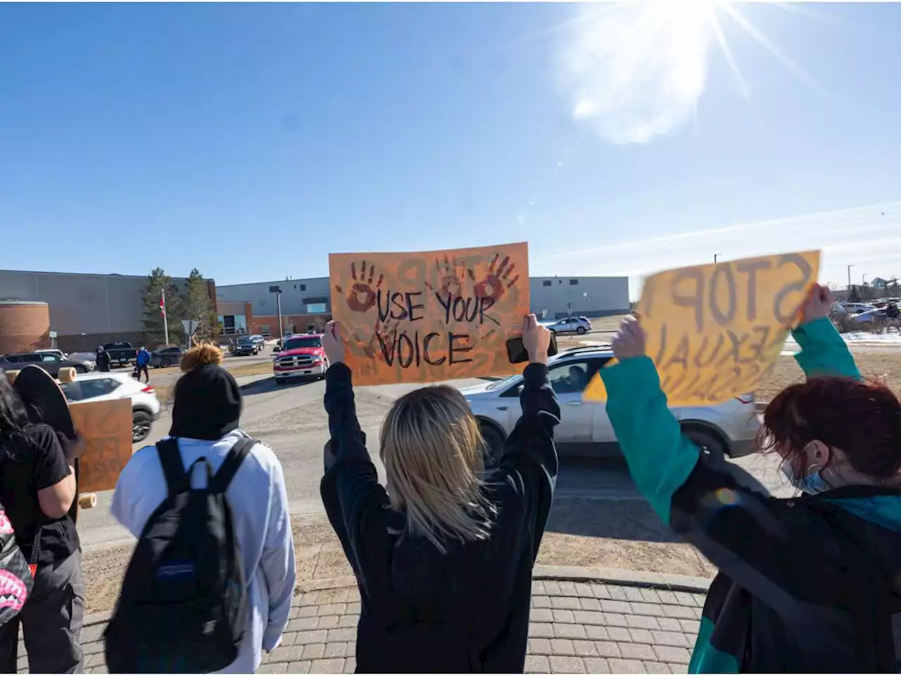 Police presence, student protest at Centennial Collegiate after online allegations