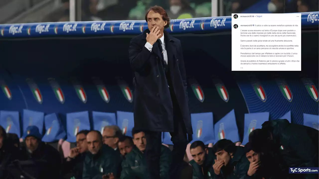 Roberto Mancini rompió el silencio tras la no clasificación de Italia al Mundial de Qatar - TyC Sports