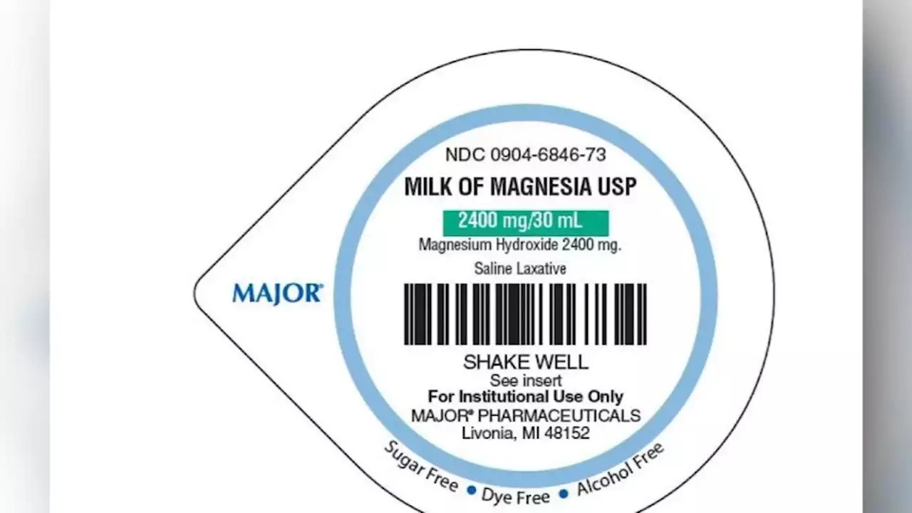 Nationwide recall of Milk of Magnesia due to possible bacterial contamination: FDA