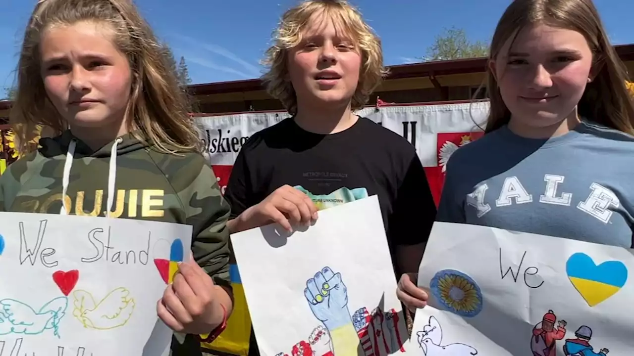 Walnut Creek Polish School students sending solidarity messages to kids in Ukraine