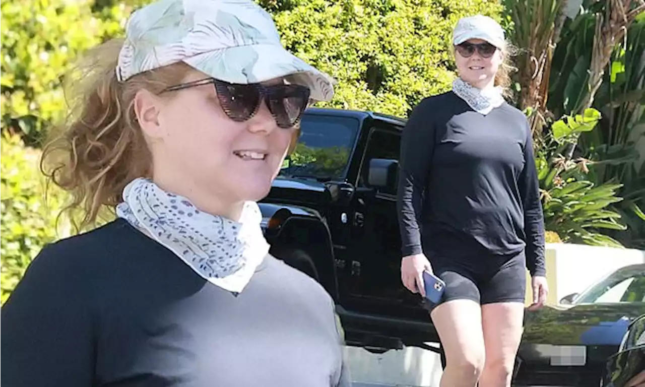 Amy Schumer rocks athletic wear as she heads out to a hike in LA