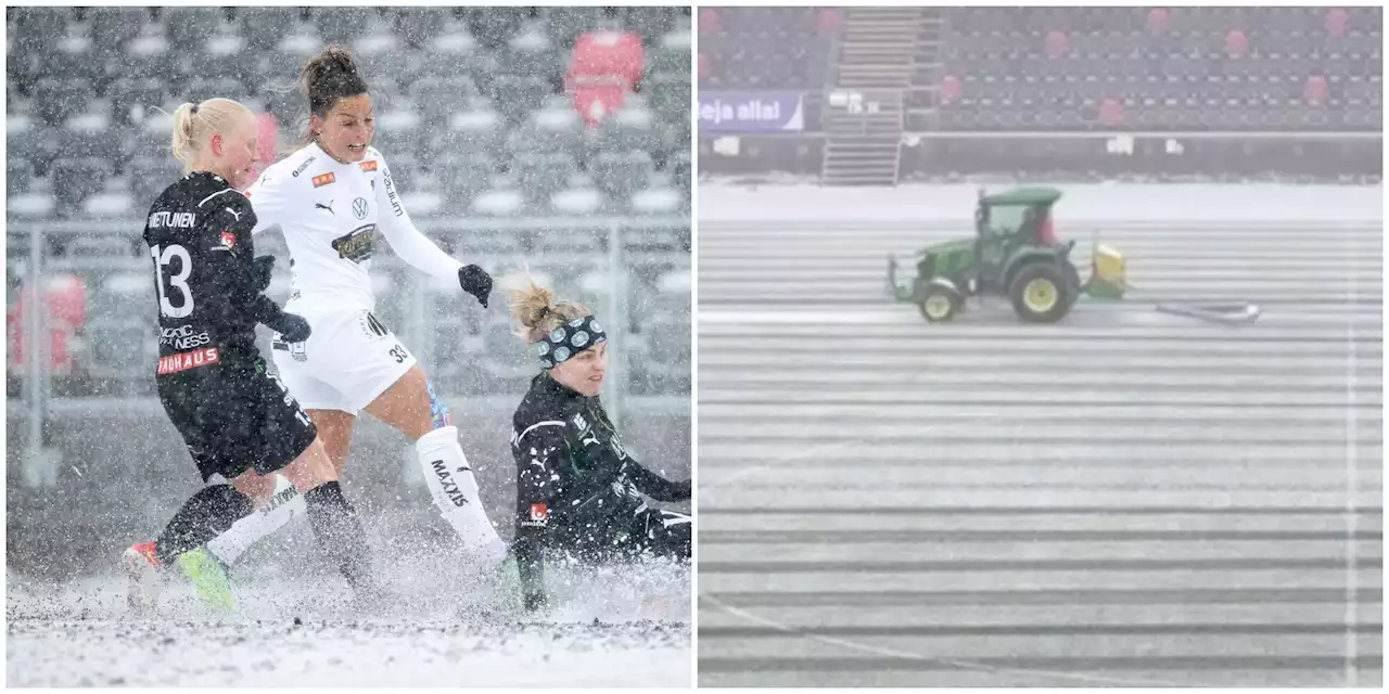 Snökaos i Häckens premiär