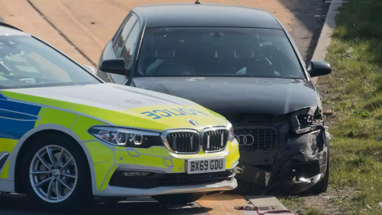 Three injured after high-speed police chase on M23 ends in five-car collision