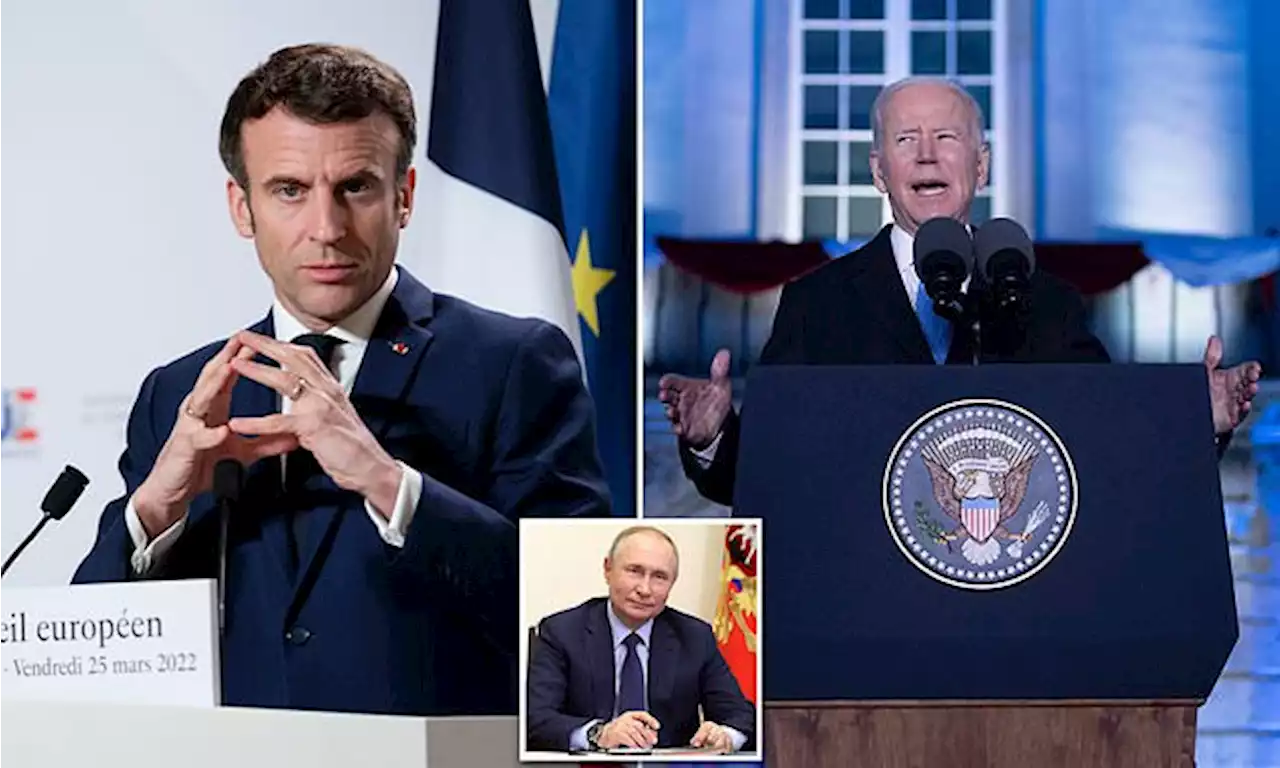 Macron slaps down Biden after he says 'Putin cannot remain in power'