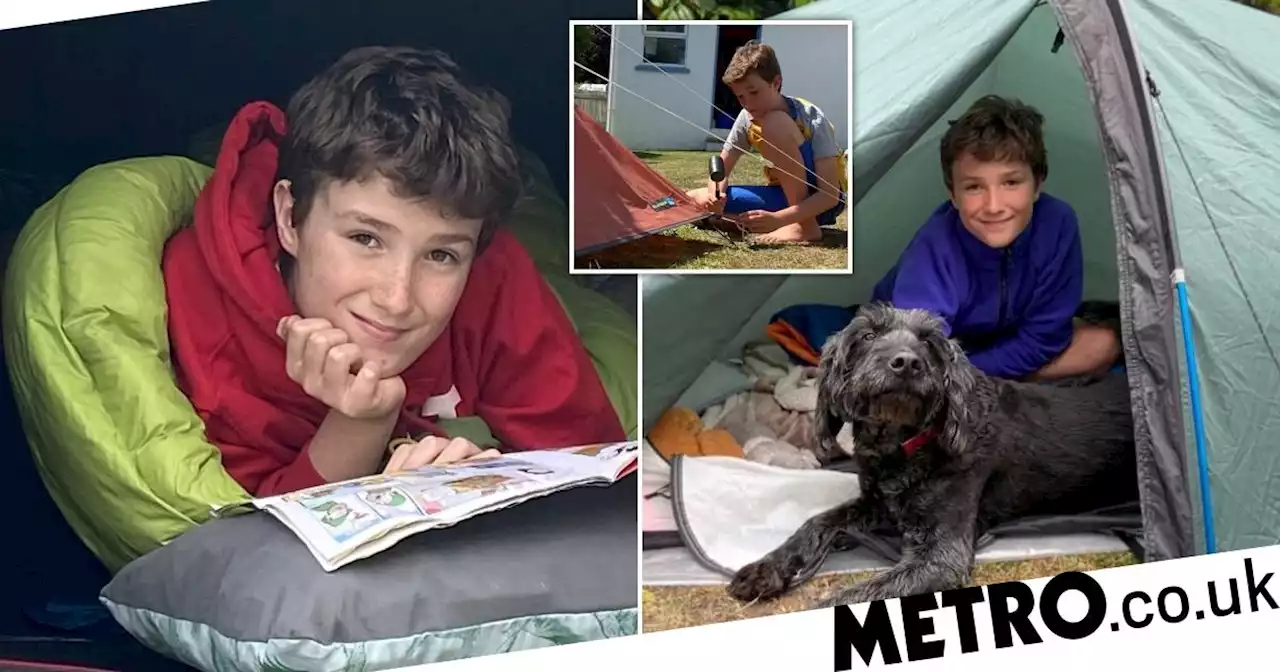 Boy who has slept in tent for two years ends camp-out after raising £700,000