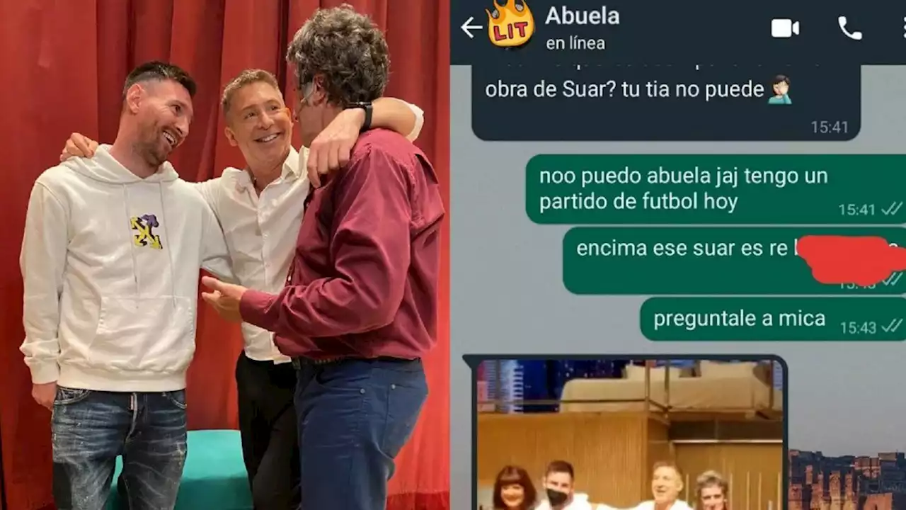 No acompañó a su su abuela al teatro y se perdió de verlo a Messi: el chat viral