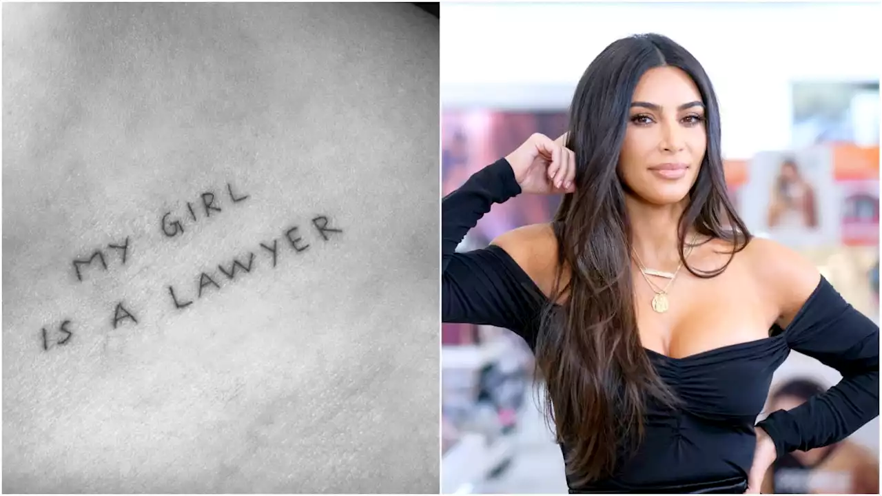 Kim Kardashian Shows Off Pete Davidson’ s ‘MY GIRL IS A LAWYER’ Tattoo