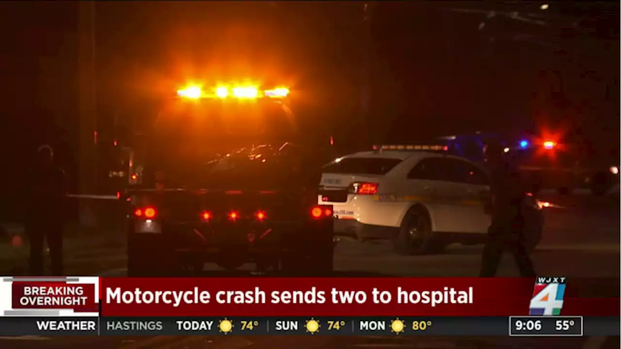 Motorcycle crash sends 2 men to hospital in Jacksonville