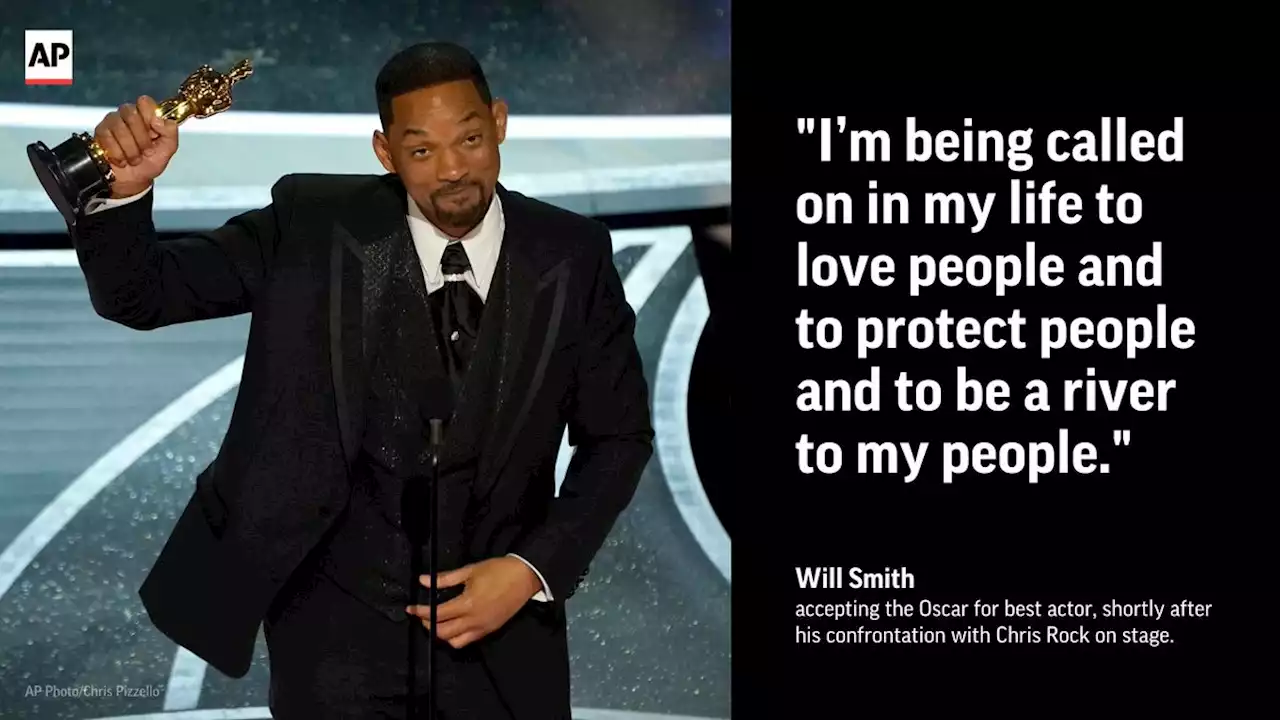 Will Smith confronts Chris Rock, then wins best actor Oscar