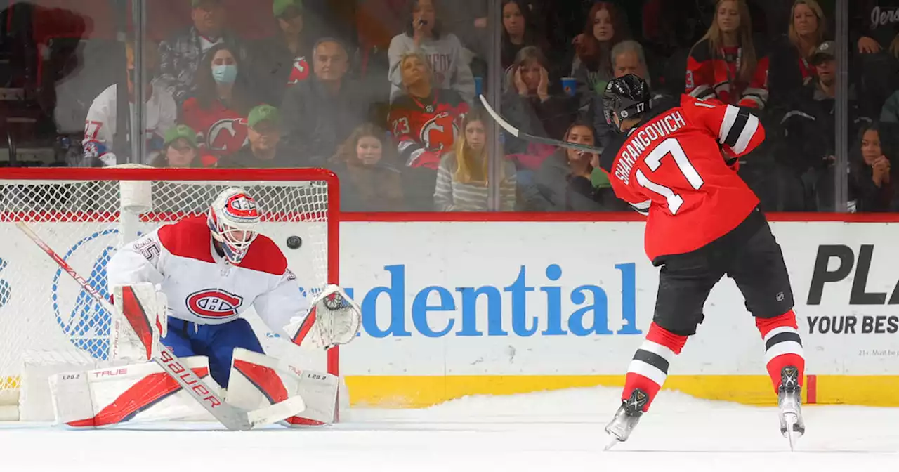 Hughes scores twice, Devils go on to beat Canadiens in shootout