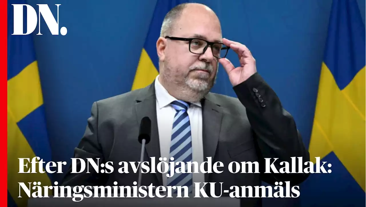 Efter DN:s avslöjande om Kallak: Näringsministern KU-anmäls