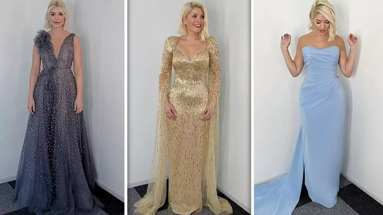 Holly Willoughby wows fans in low-cut gold sequin gown ahead of Dancing On Ice final