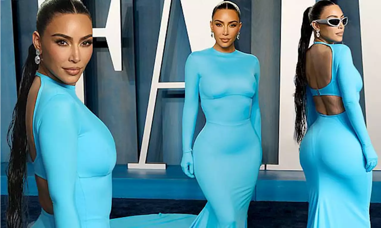 Kim Kardashian puts her curves front and center at VF Oscar party