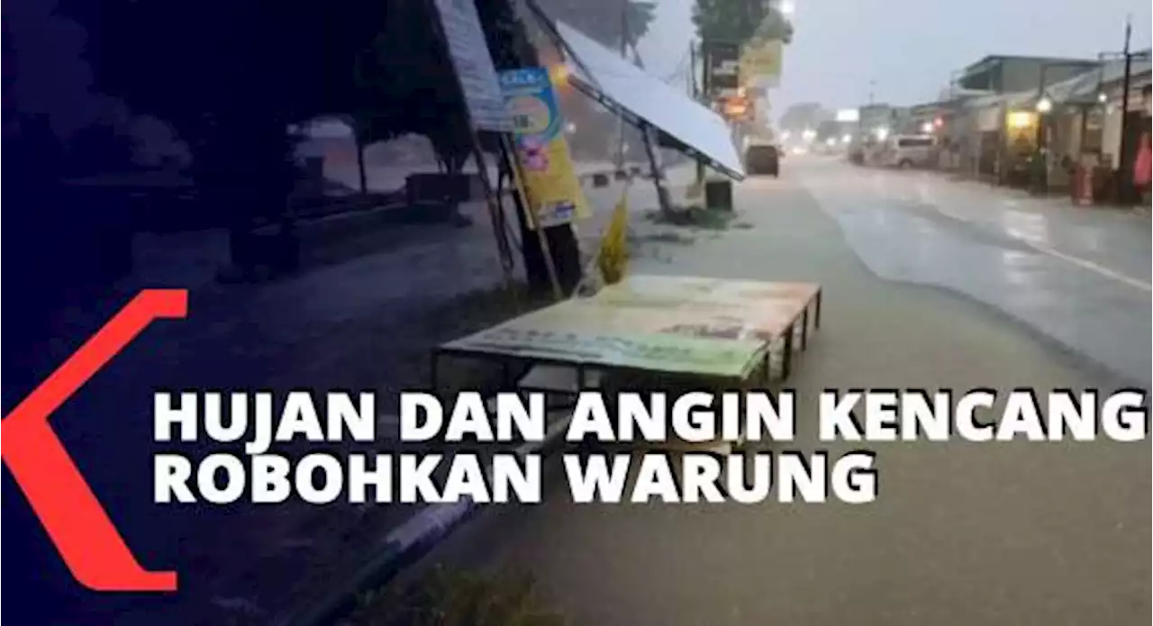 Rumah dan Warung Rusak Akibat Hujan Disertai Angin Kencang