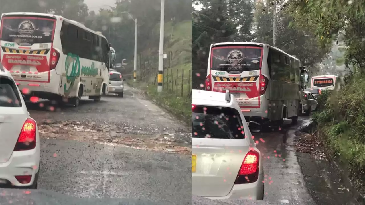 VIDEO: Llena de huecos está la vía Medellín - San Pedro de los Milagros