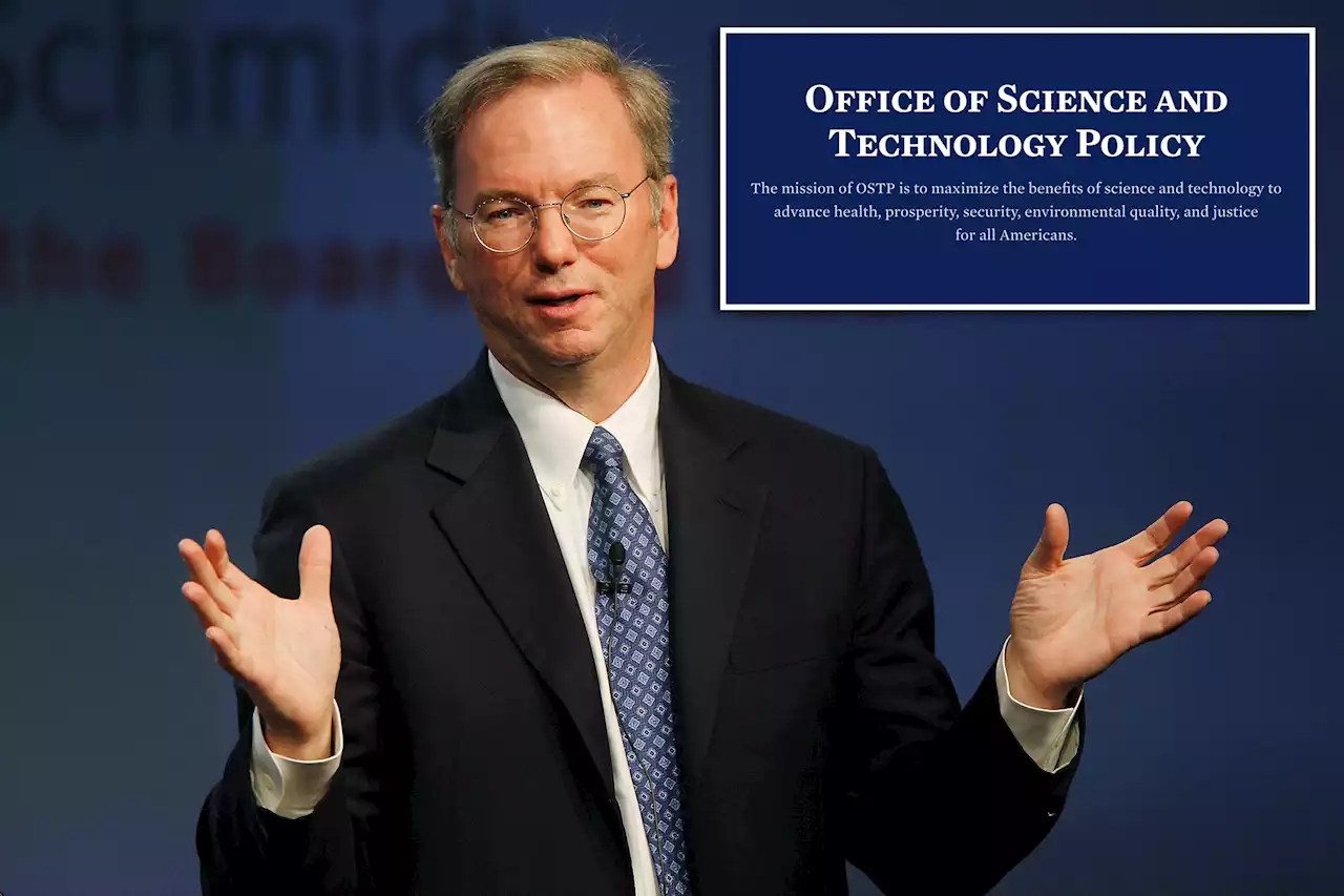 Ex-Google CEO Schmidt’s charity helped fund WH science office: report