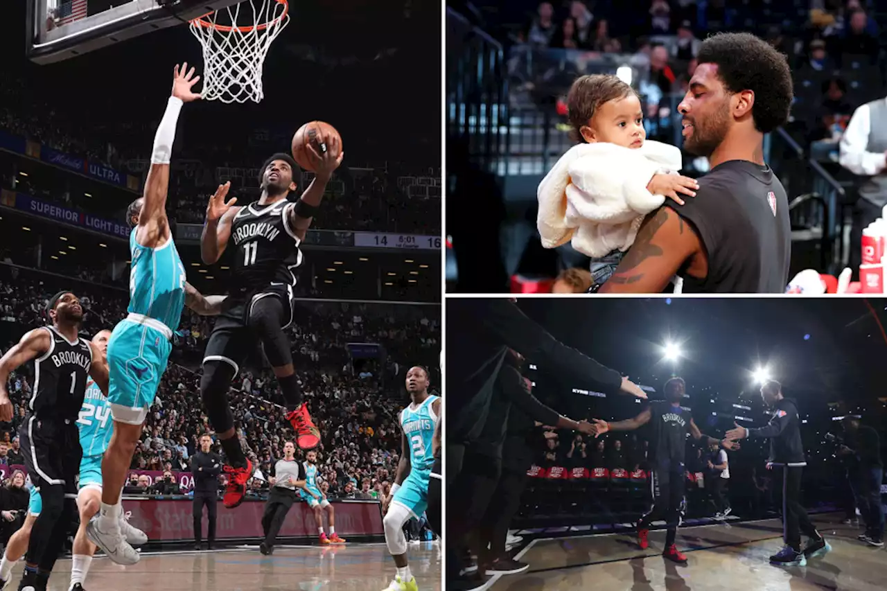 Nets’ Kyrie Irving gets thunderous ovation in first game back at Barclays Center