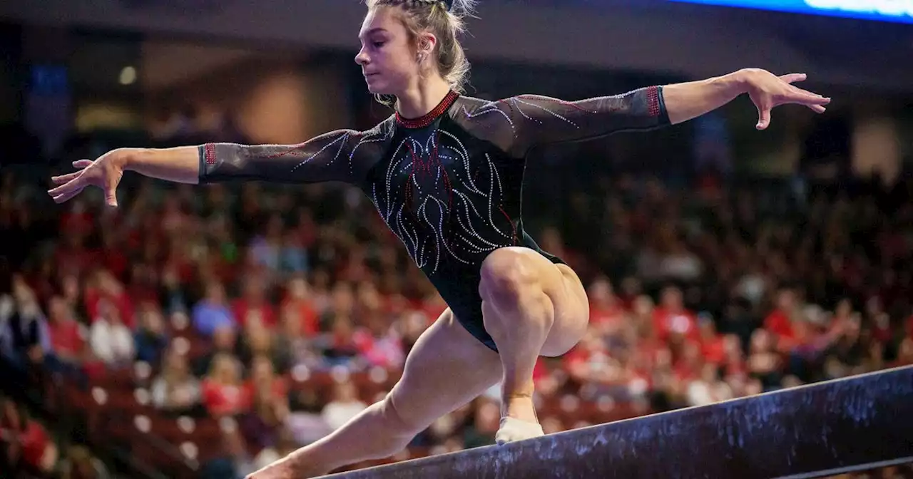 Utah gymnast Grace McCallum has perfected this move in the quest for perfect scores