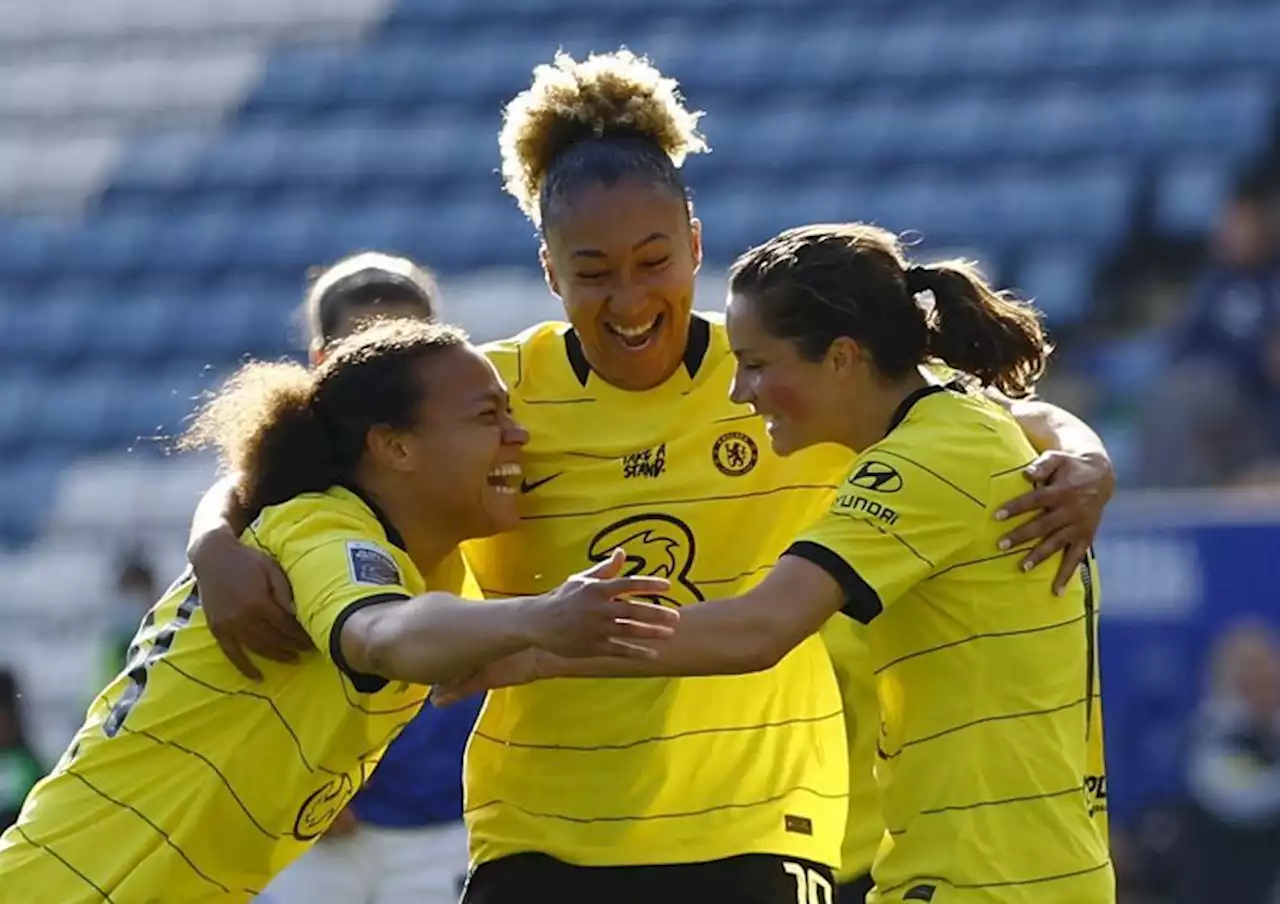 Soccer-Chelsea thrash Leicester 9-0 to go top of WSL