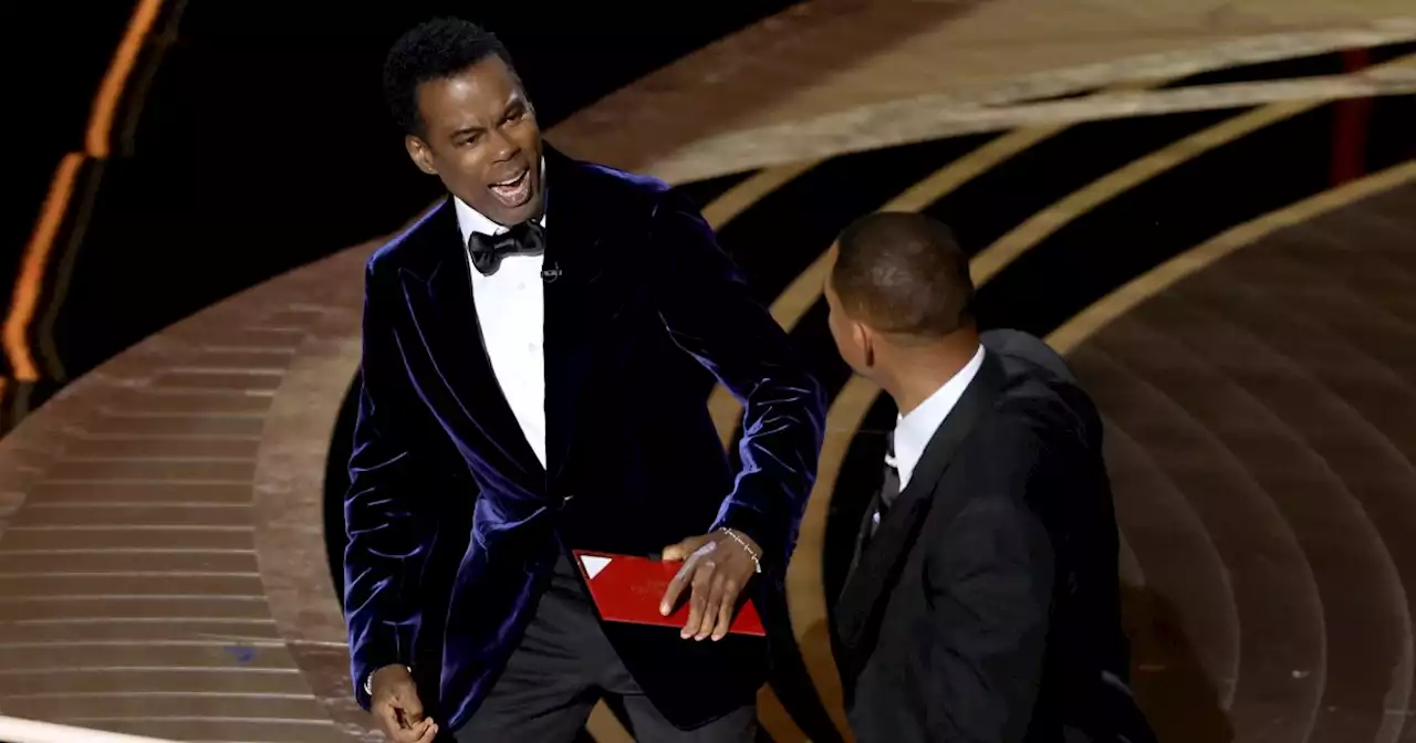 Will Smith appears to slap Chris Rock at Oscars after joke about Jada Pinkett Smith