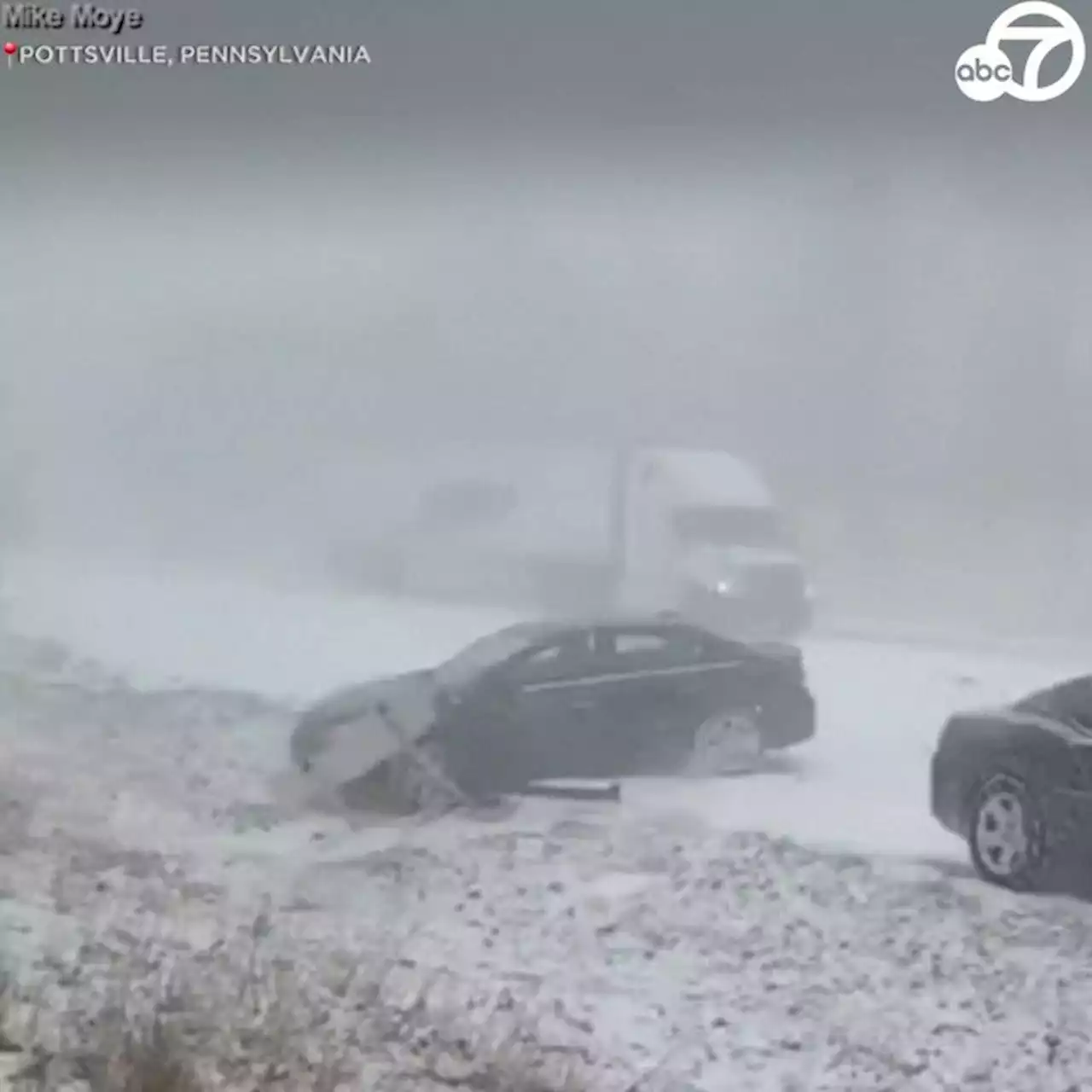 Dozens of vehicles collide in massive, fiery pileup on Pennsylvania highway; at least 3 dead