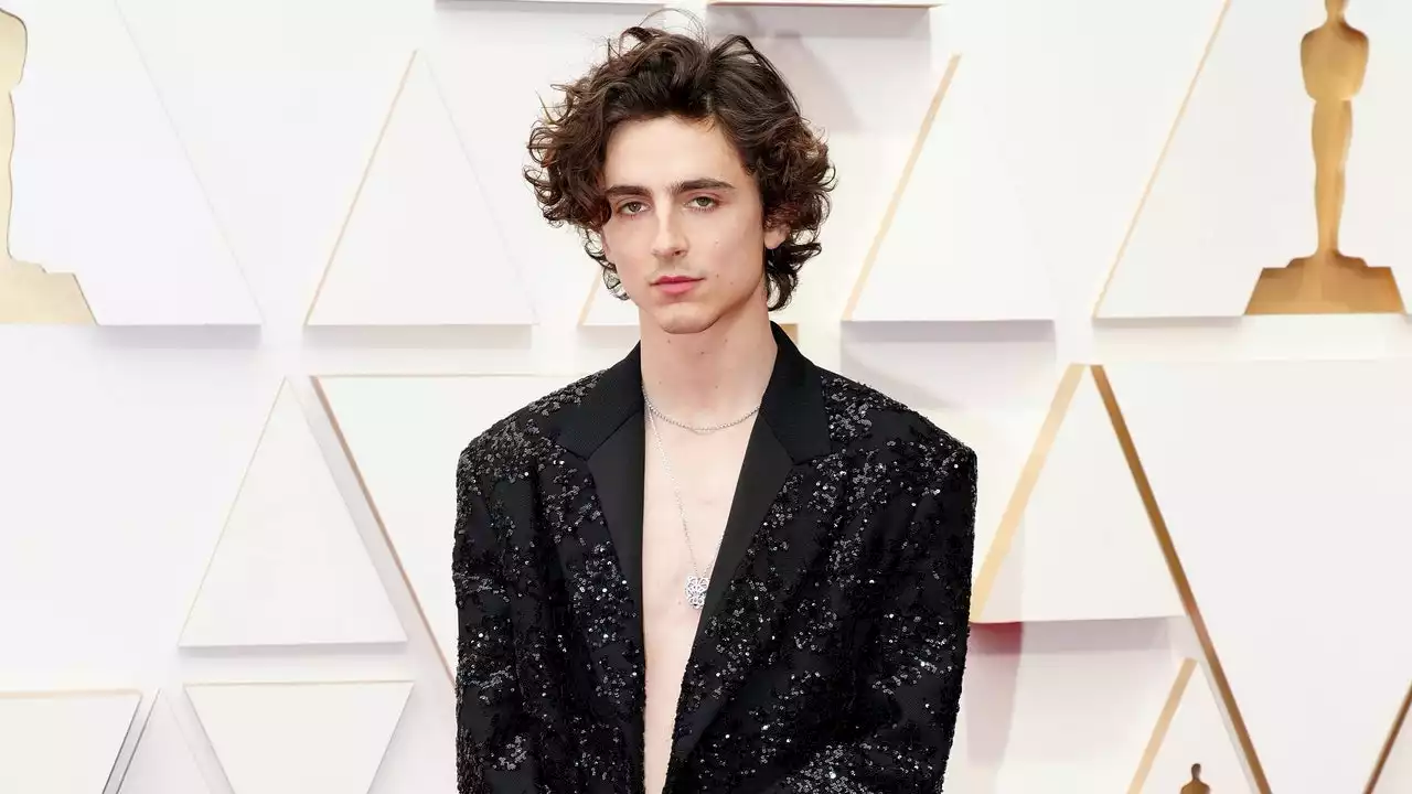 A Shirtless Timothée Chalamet Borrowed His Oscars Look From The Womenswear Runways