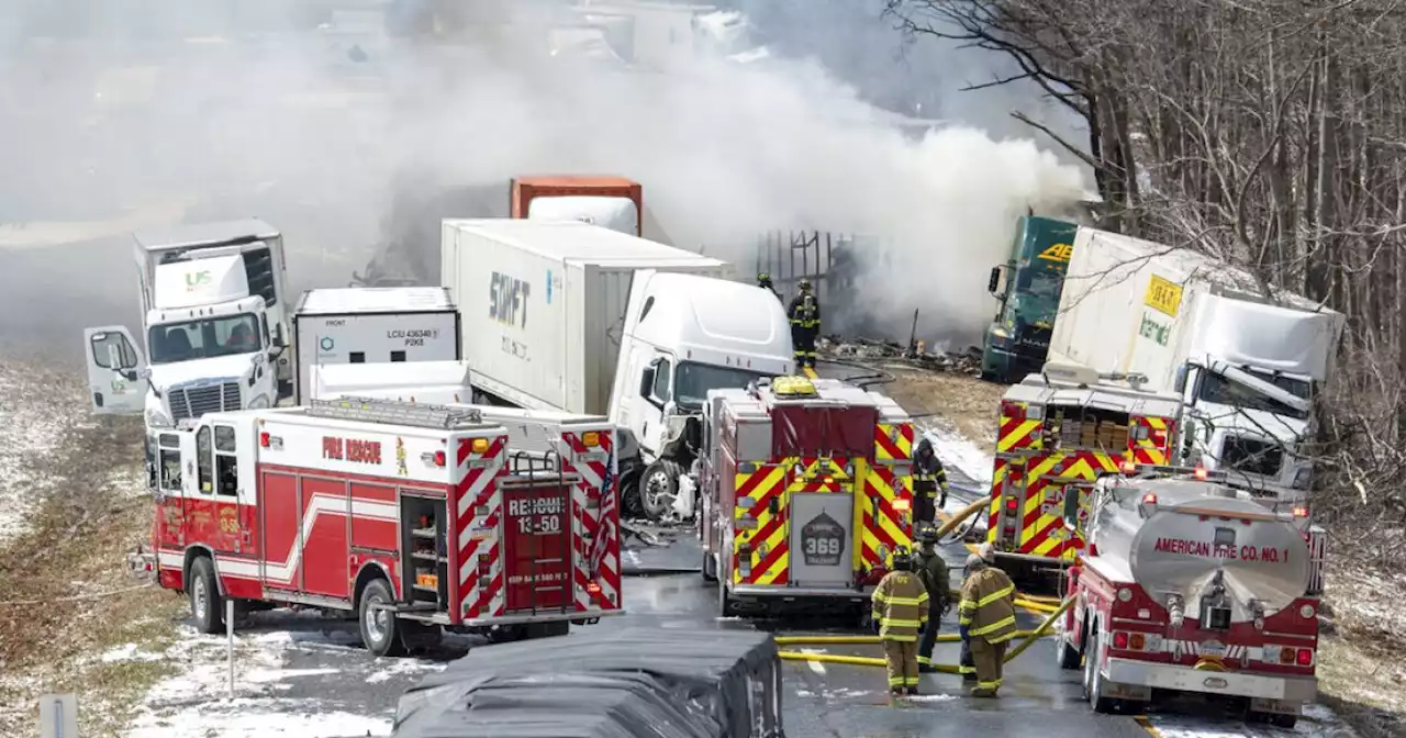 At least three killed in 50-car pileup on I-81 in Pennsylvania