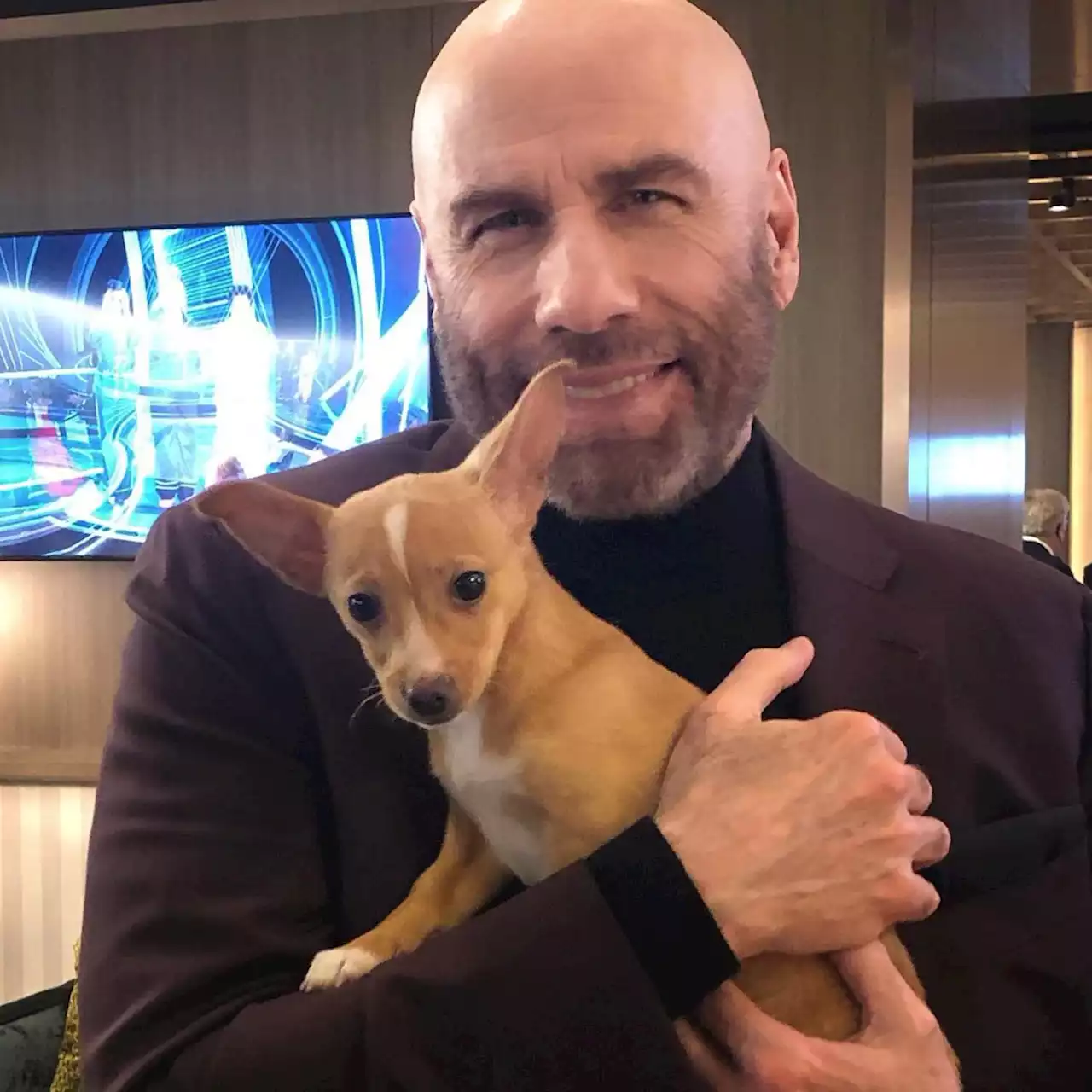 John Travolta and Son Ben Adopt Dog Mac & Cheese From the Oscars - E! Online