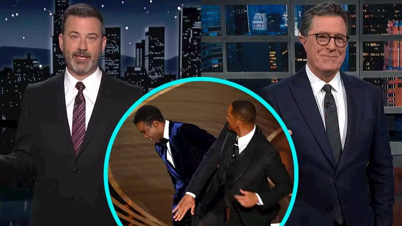 Late Night Hosts React to Will Smith & Chris Rock's Oscars Altercation