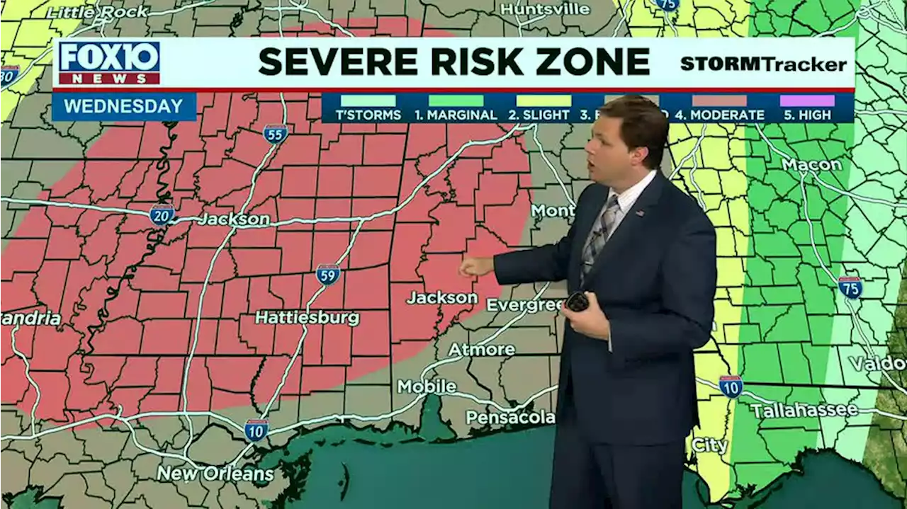 Severe weather threat for Wednesday