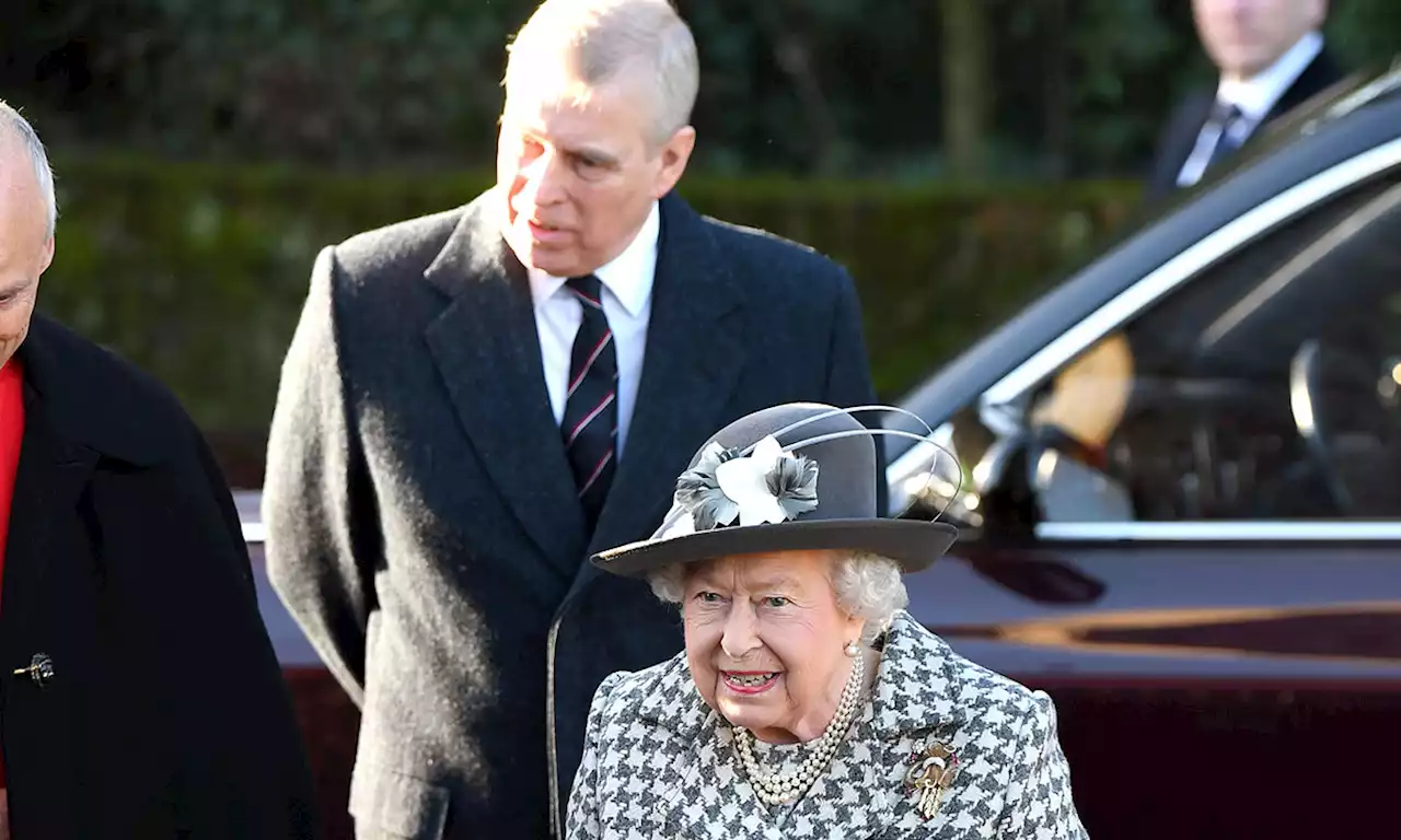 The Queen travels with Prince Andrew to Prince Philip's memorial service