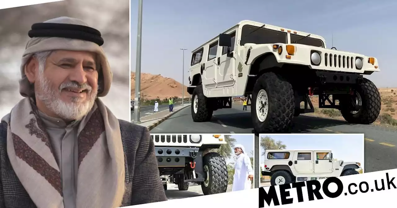 Sheikh builds two-storey, 22ft tall Hummer with a sink and toilet