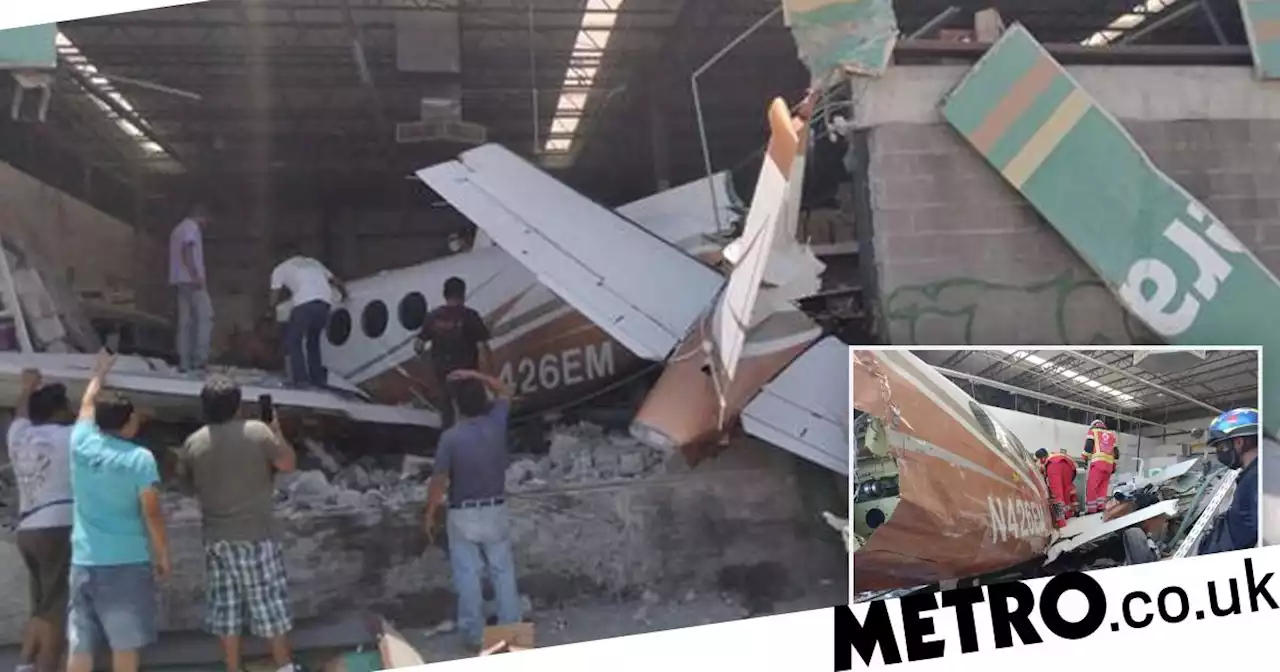 Three killed as plane crashes into supermarket in Mexico