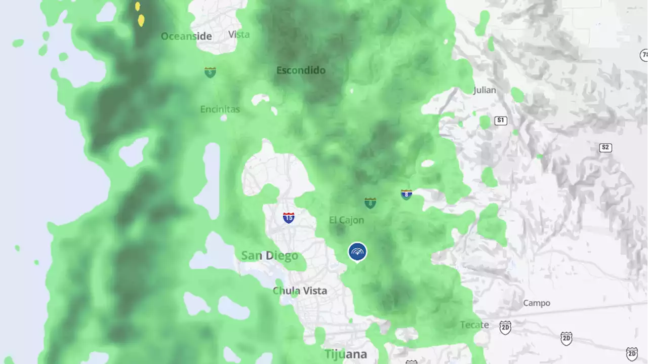 RADAR: See Where Storm System Bringing Rain to San Diego County