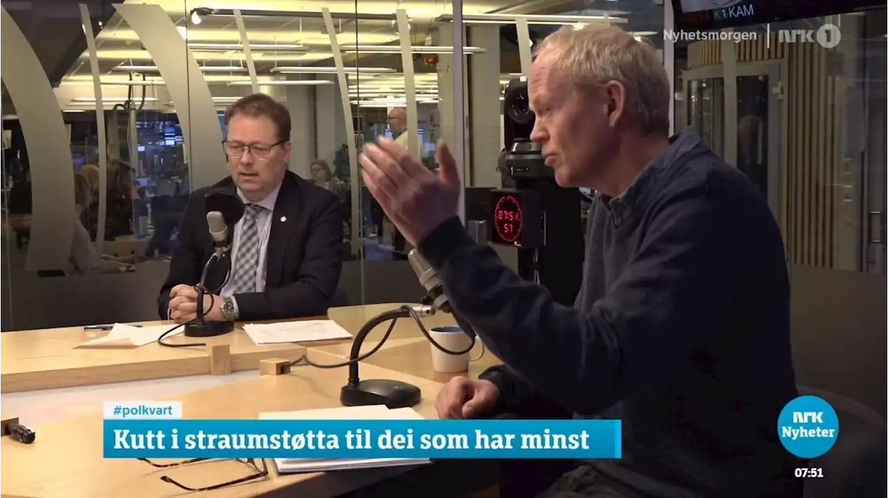 Grillet i NRK-studio om redusert strømstøtte: – Dette henger ikke på greip