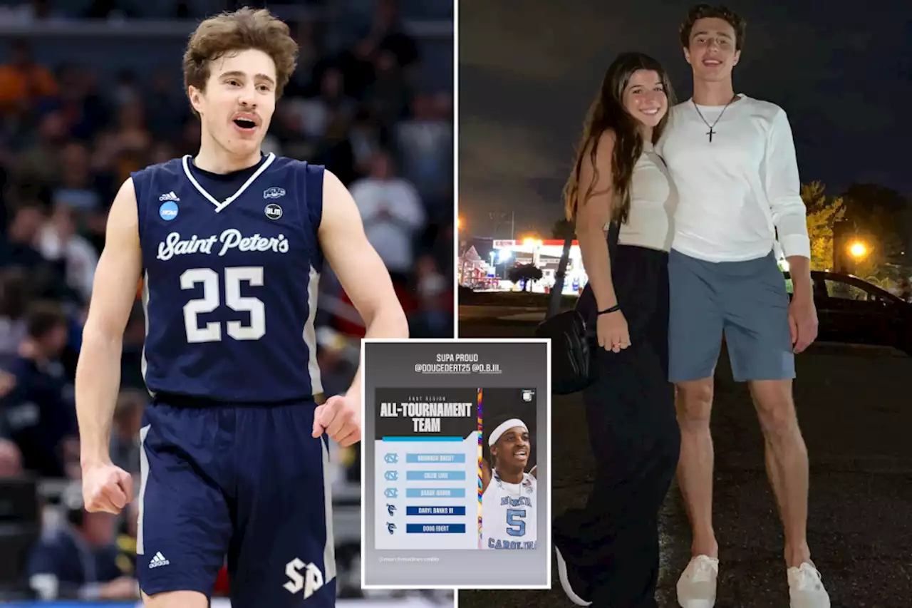 Doug Edert’s girlfriend celebrates Saint Peter’s March Madness 2022 run