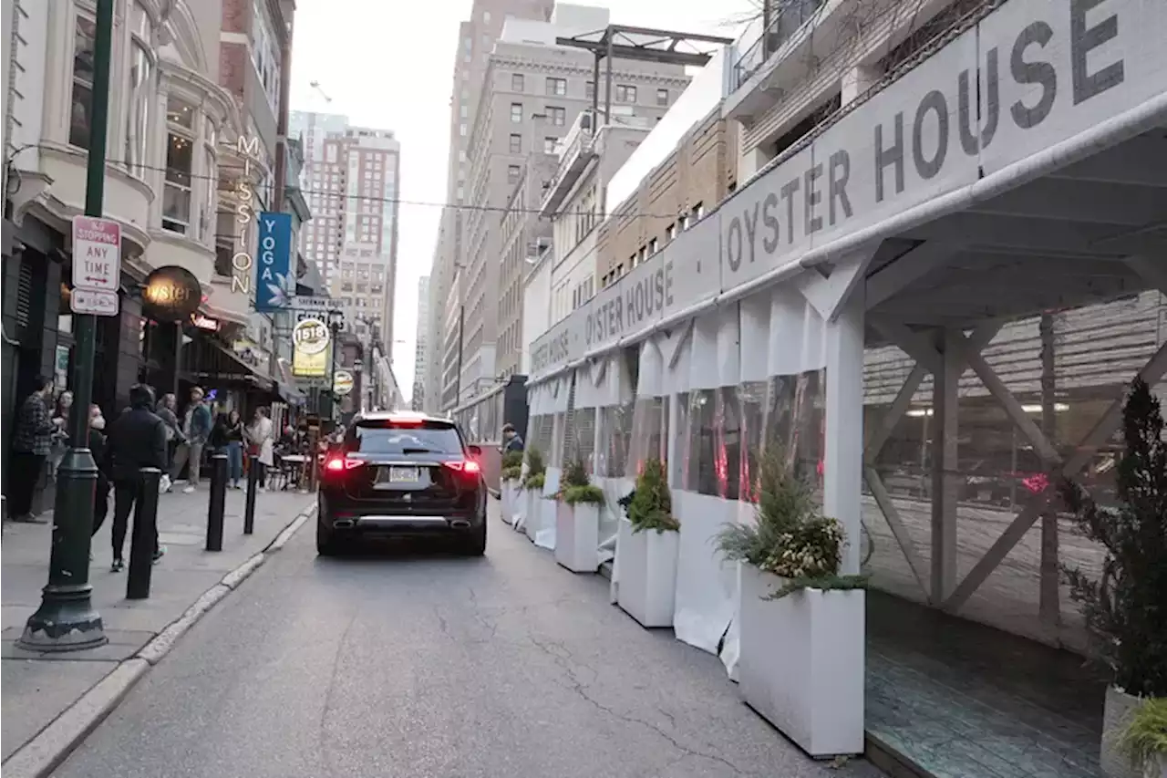 A block of Sansom Street reopens to traffic, and restaurant owners are not too happy