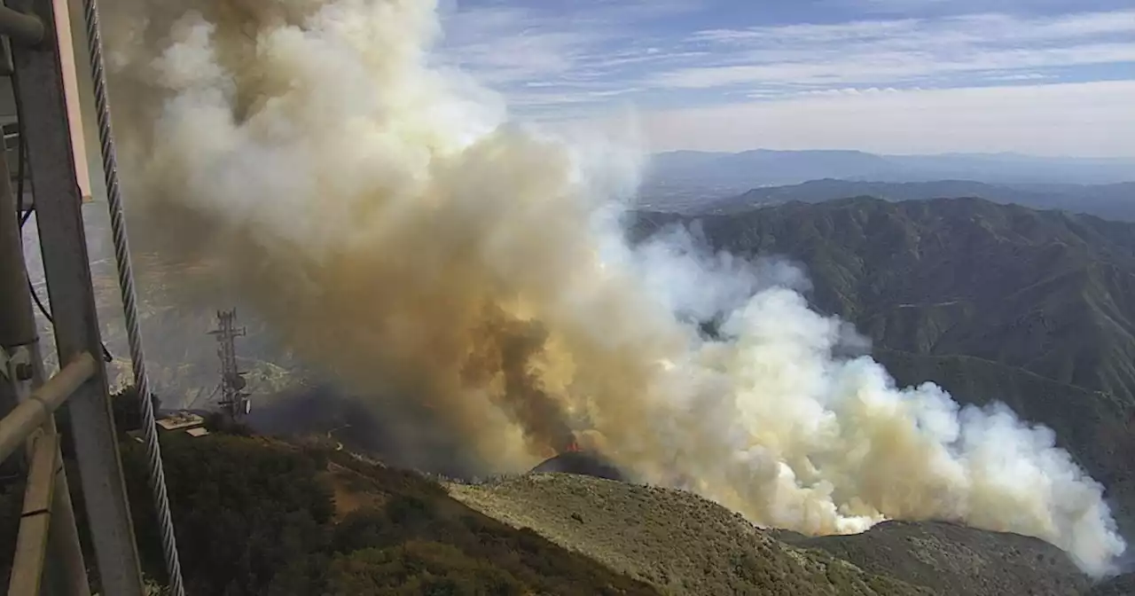 Smoke from O.C. fire is visible across Southern California