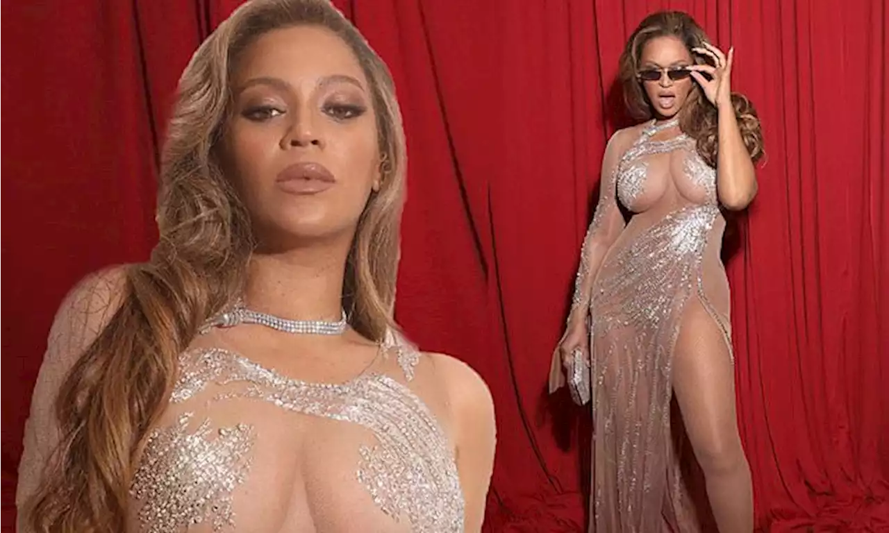 Beyonce wows in VERY racy embellished nude dress