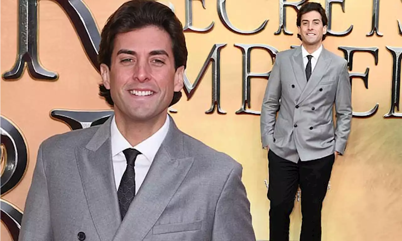 James Argent gets suited and booted for the Fantastic Beasts premiere