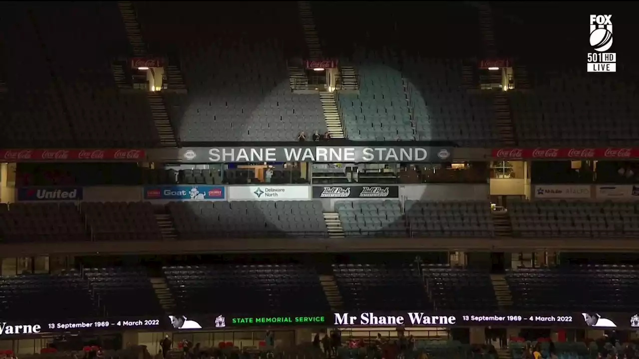 Shane Warne Stand unveiled in emotional memorial for cricket legend