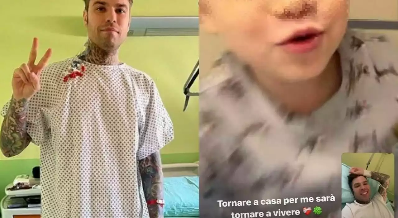 Fedez, risate e bacini con Leone (in videochiamata): «Tornare a casa sarà tornare a vivere»